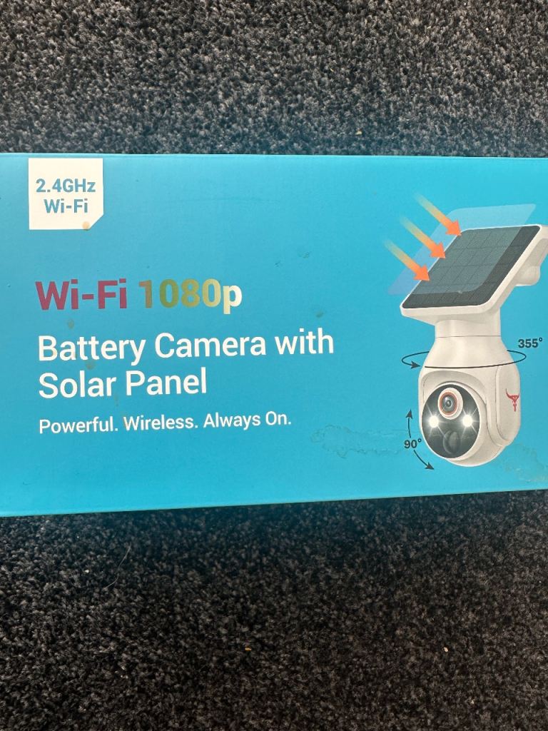New Wi-Fi 1080p Battery Camera with Solar Panel