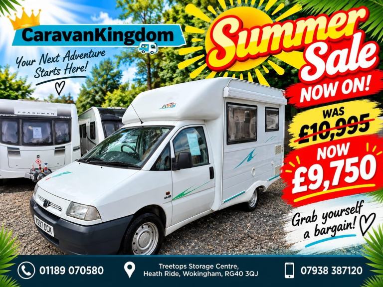 Fiat SCUDO EL JTD SWB NU VENTURE - 2 BERTH - ONLY 60,000 MILES - PRISTINE 