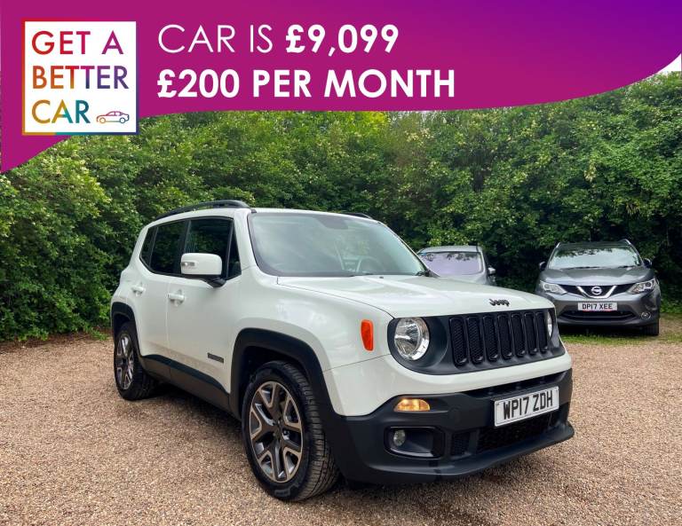 Jeep Renegade 1.6 Night Eagle - White – 2017 - 76K - £187 PM – Car is £8,499