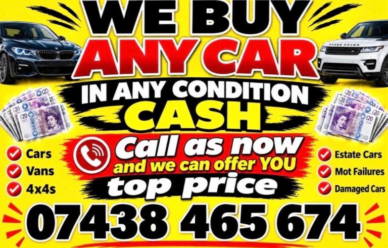 🚗 WE BUY ANY CAR – ANY CONDITION – CASH! 💷B&