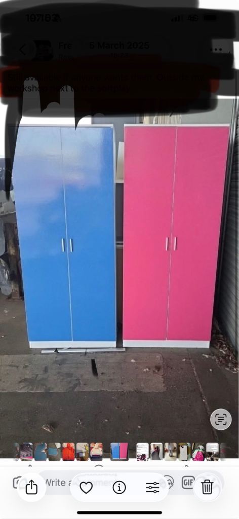 Pink wardrobe free to collect this week or going to the tip