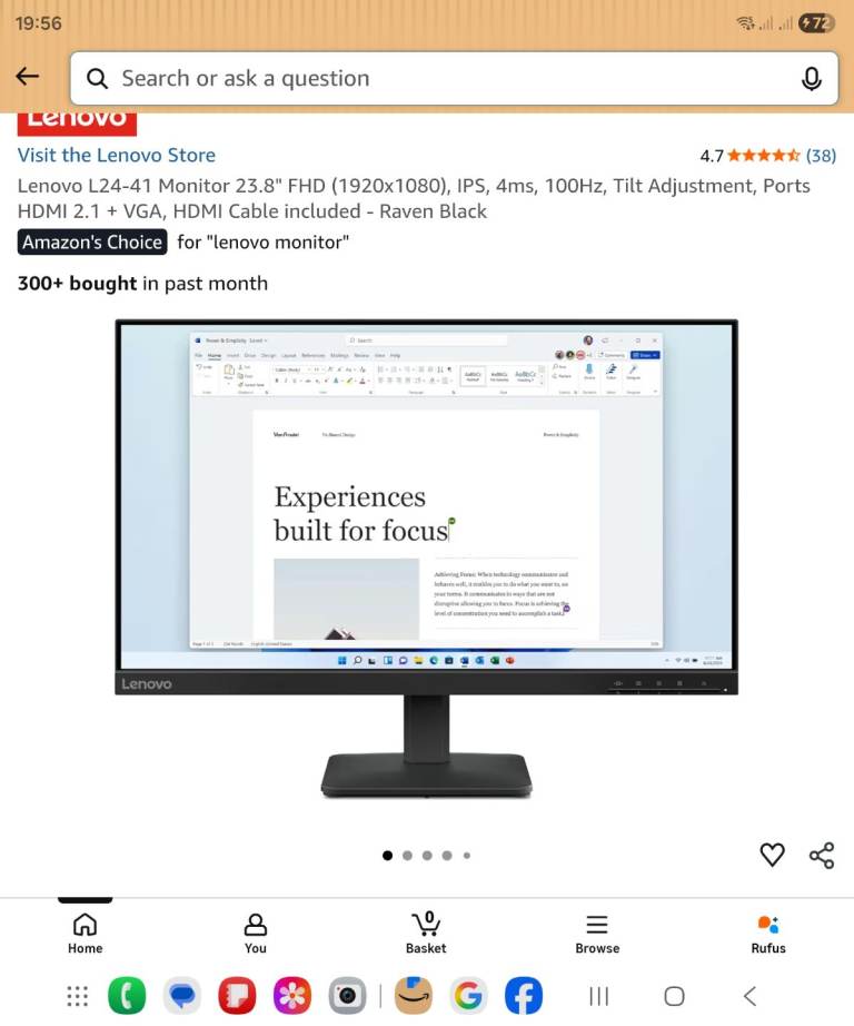 Lenovo monitor