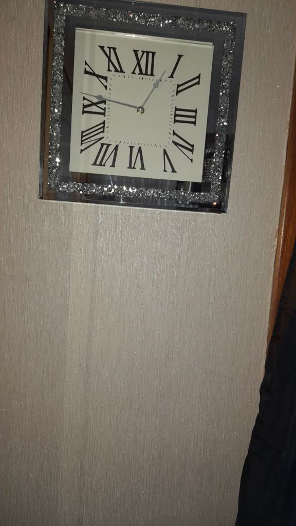 image for Silver bling clock