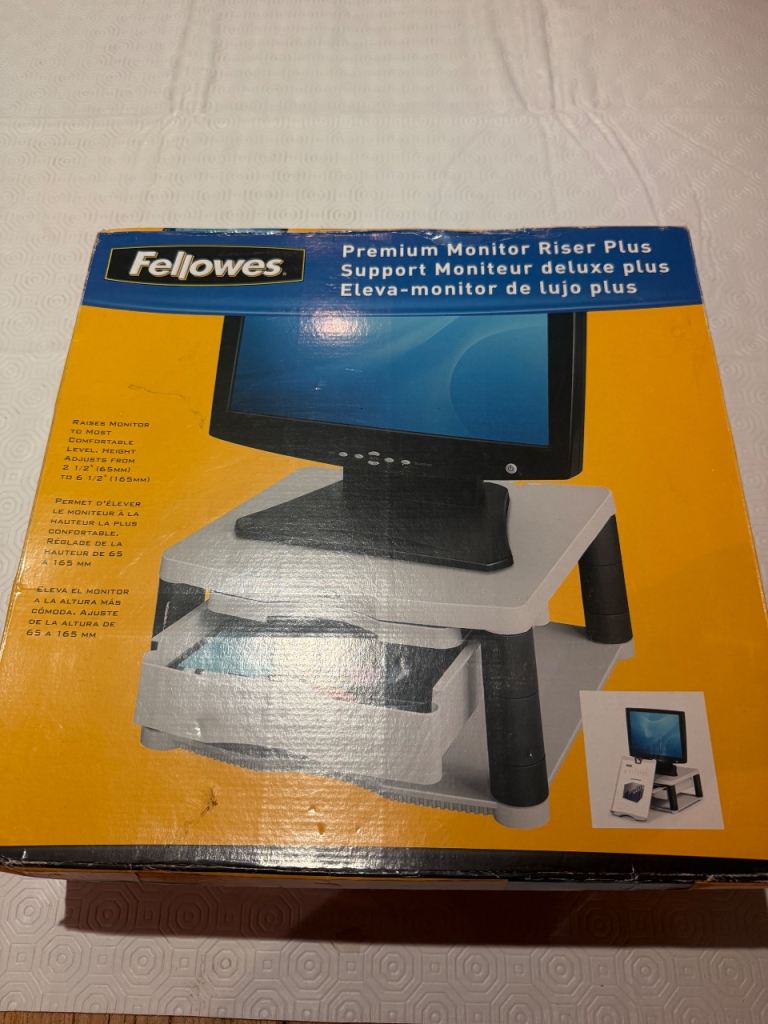 Boxed new computer stand with drawer 