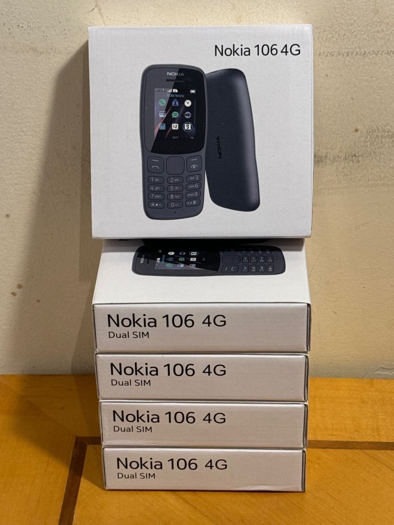 JOB LOT OF 5 BRAND NEW UNLOCKED SEALED NOKIA 106 DUAL SIM MODEL TA-1114 DS BLACK 2018 ÉDITION