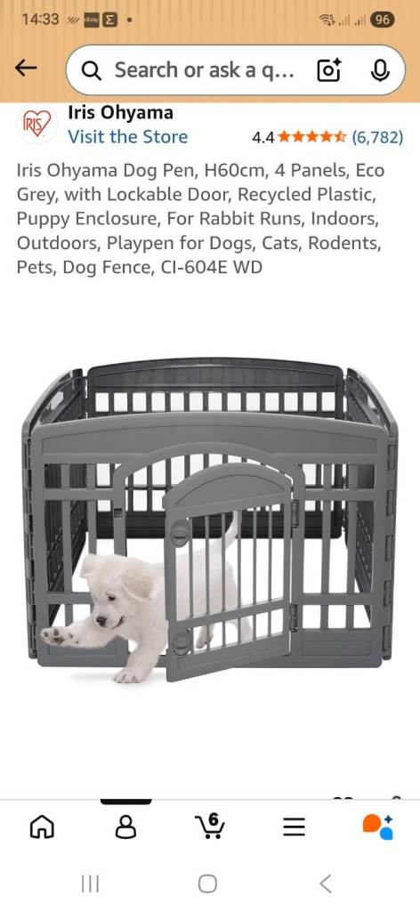 Amazon Iris Oyhama pet puppy pen