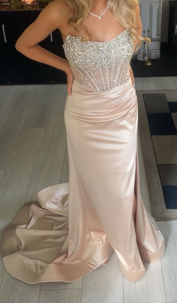 Beautiful champagne gold formal/occasion dress 