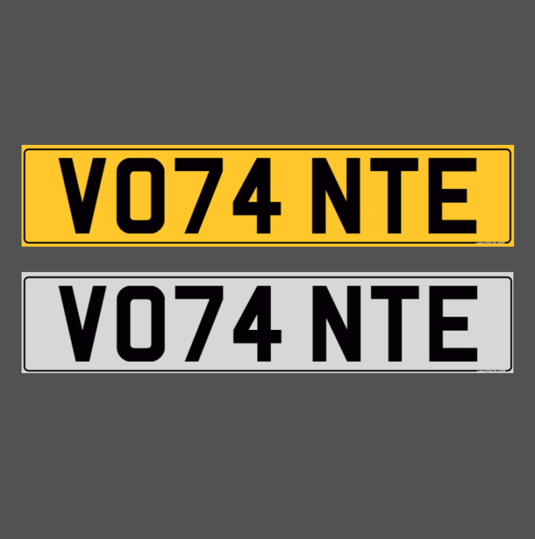 VO74 NTE - Aston Martin Volante Cherished Registration Number Plate
