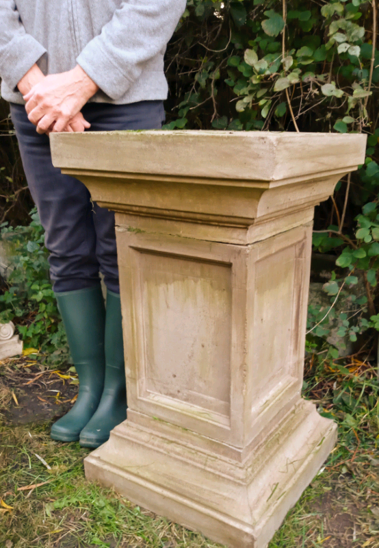 Large very heavy stone pedestal plinth
