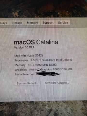 Mac mini (late 2012) 2.5ghz dual core i5, 8GB 1600MHz RAM 500GB