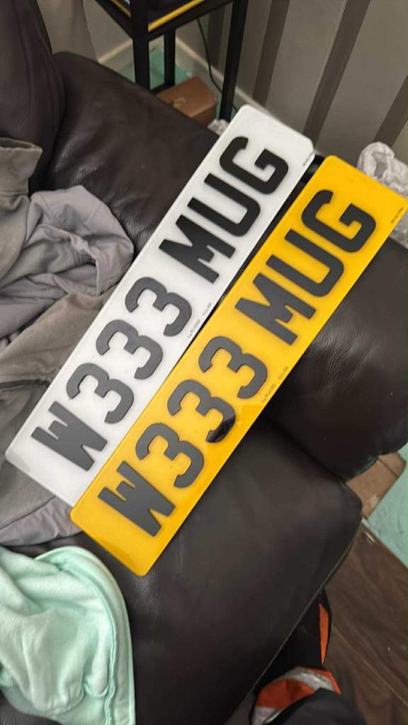 Private plate W333 MUG. (Wee mug)