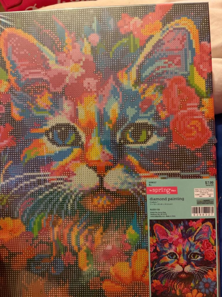 New Diamond Painting Kit – Colourful Cat Design
