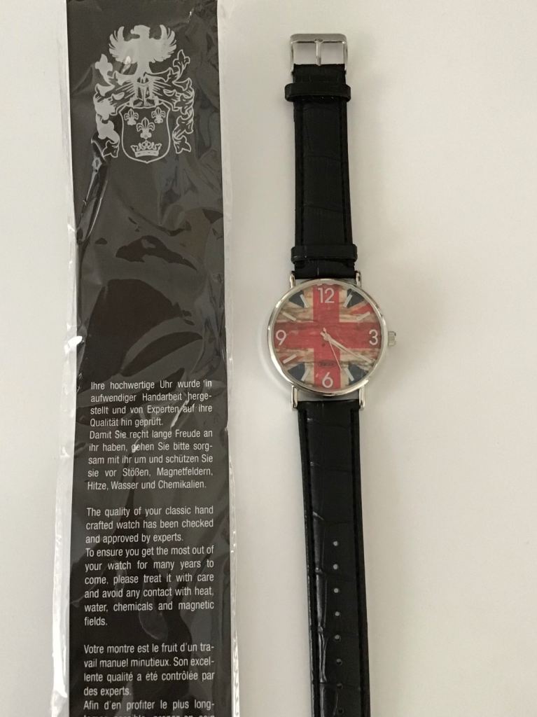 Eiger Watch with UK flag design
