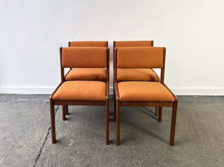 1960s Mid-Century modern set of 4 reupholstered dining chairs by G Plan