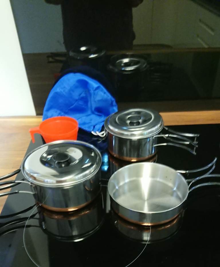 Camping Cookware Set – Pots, Pan, and Bag