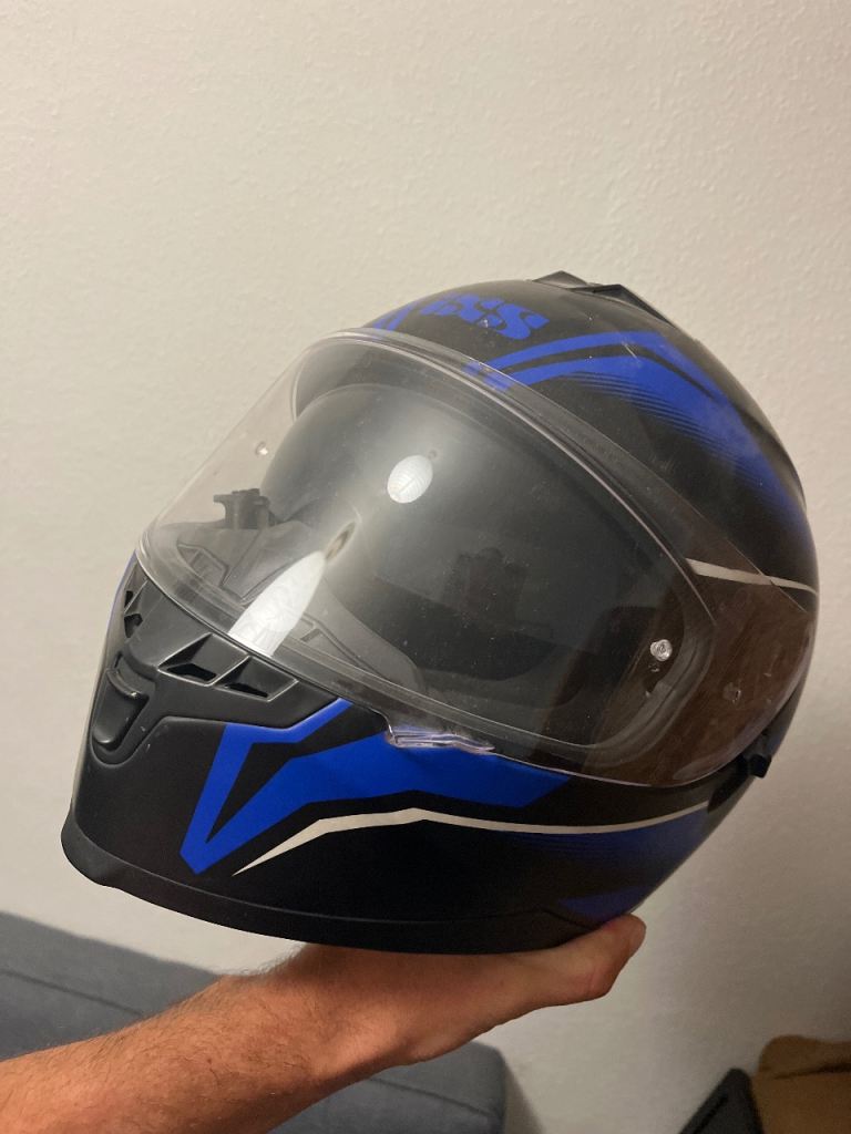 Blue IXS Motorcycle Helmet Large