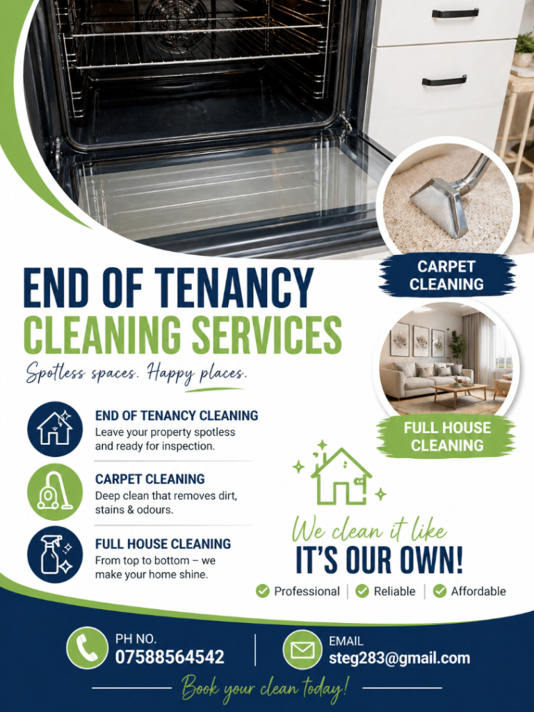 End of tenancy cleaning, painting, maintenance 