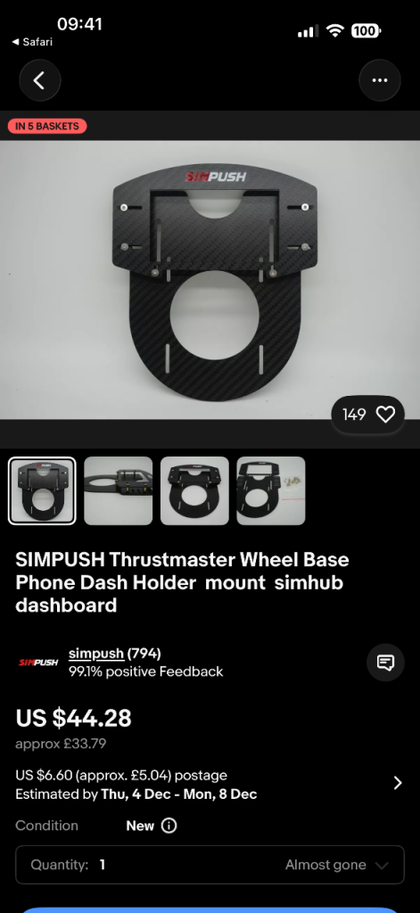  Playseat Evolution Gaming Chair with Thrustmaster TX leather edition FFB steering wheel & Pedals