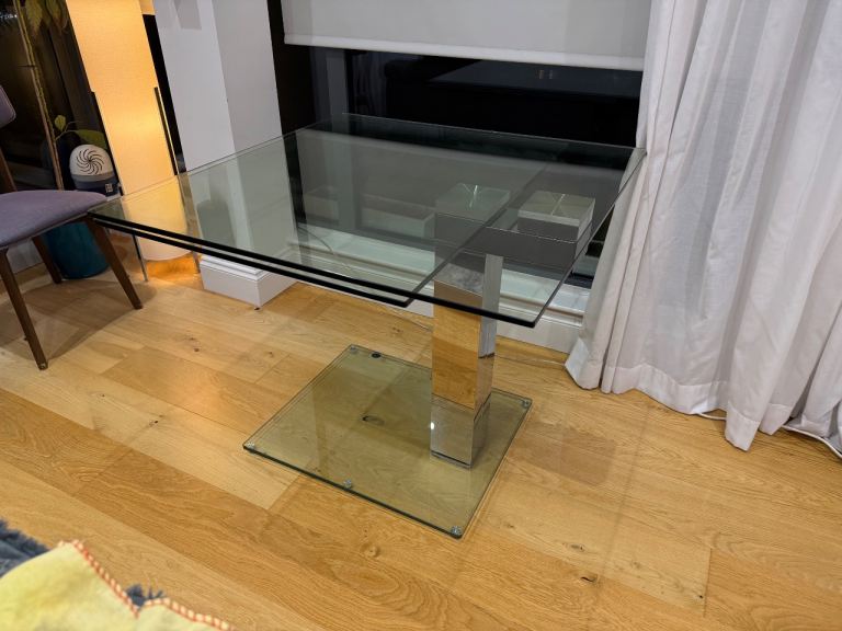 Dwell Extendable Glass Table 