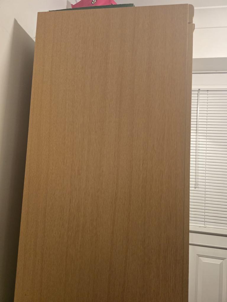 cabinet with two doors and two drawers, with a mirror on the door