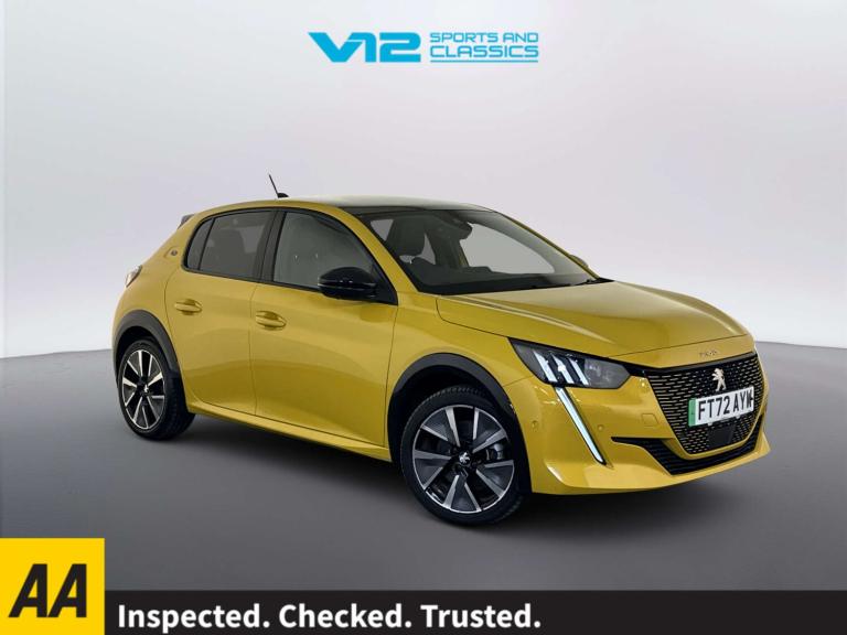 2023 Peugeot E-208 50kWh GT Hatchback 5dr Electric Auto (7.4kW Charger) (136 ps) Hatchback Electr...