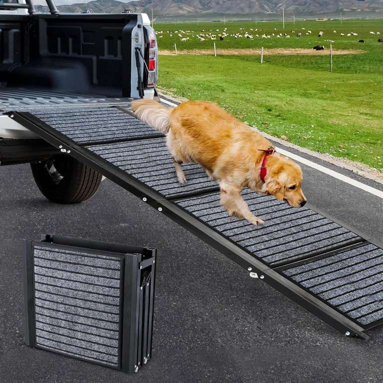 Snagle Paw Longest 170cm Dog Car Ramp,Protable Stairs for Large Dogs with Anti-Slip Rug Surface