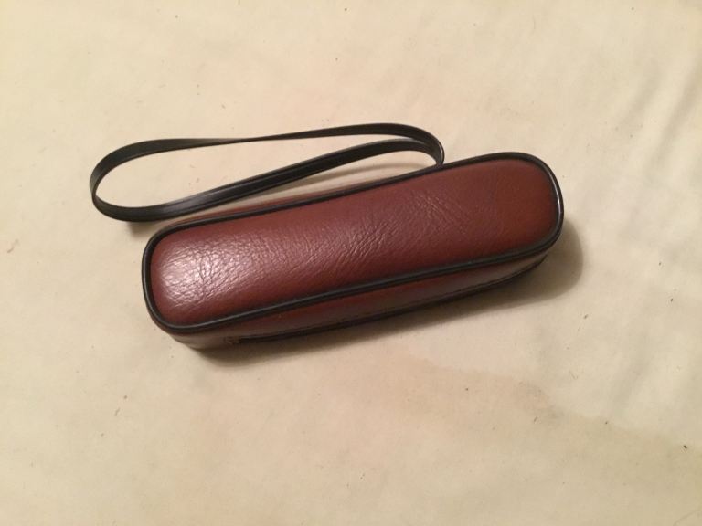 Vintage Brass Monocular Telescope with Leather Case – Good Condition