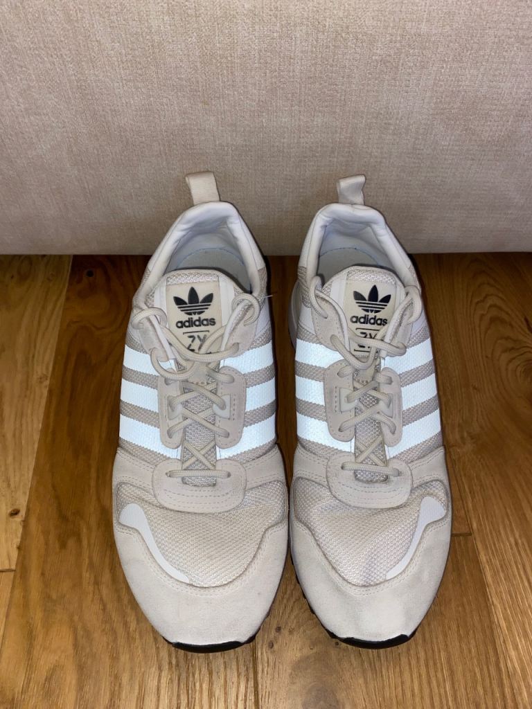 White addidas ZX trainers 