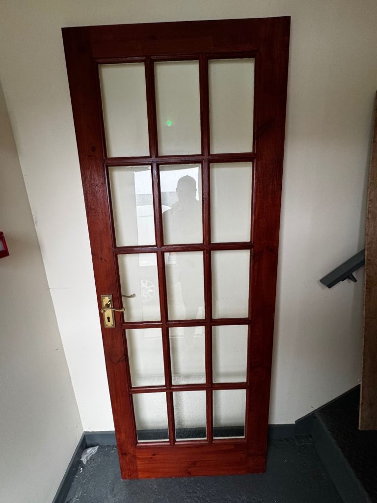 Glass panelled door