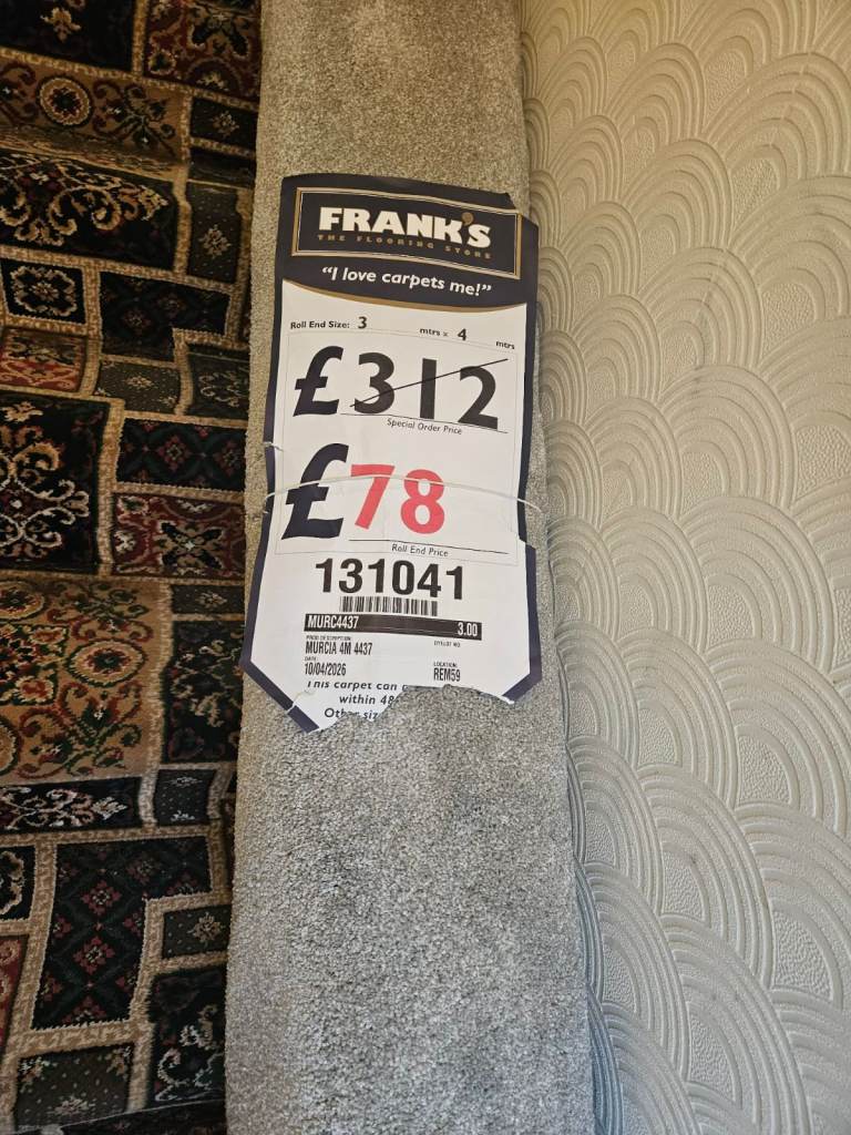 New Frank's Grey Carpet Roll – Still Tagged