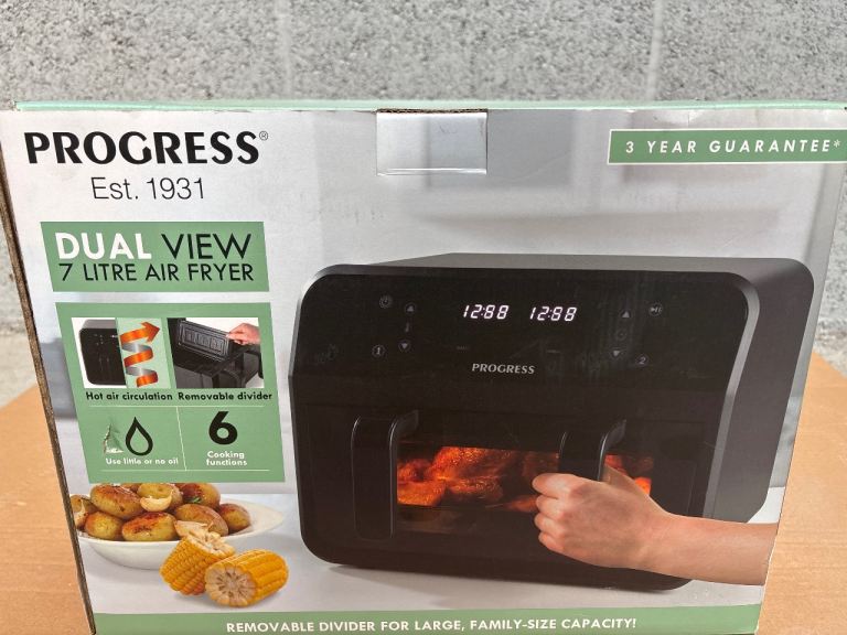PROGRESS Dual View 7 Litre Air Fryer – Brand New in Box