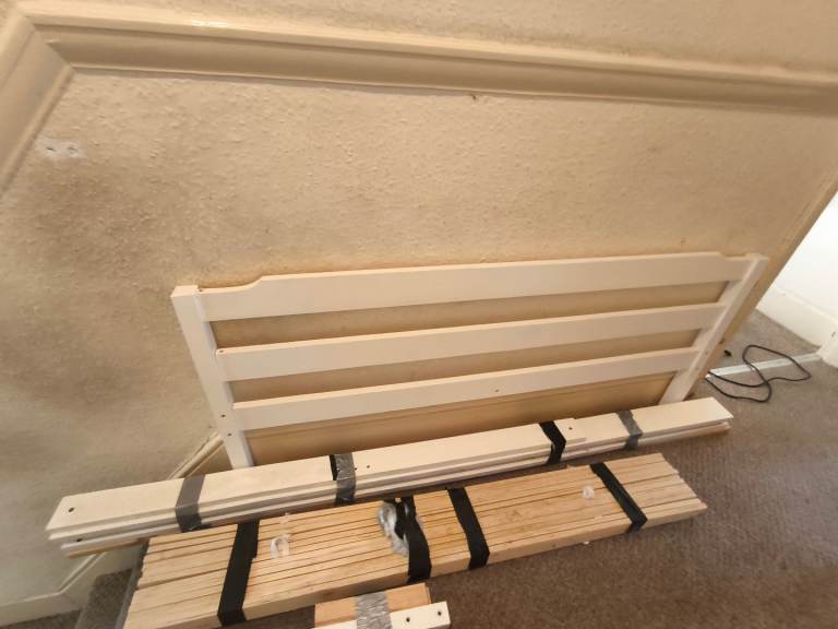 Wooden double bed frame 