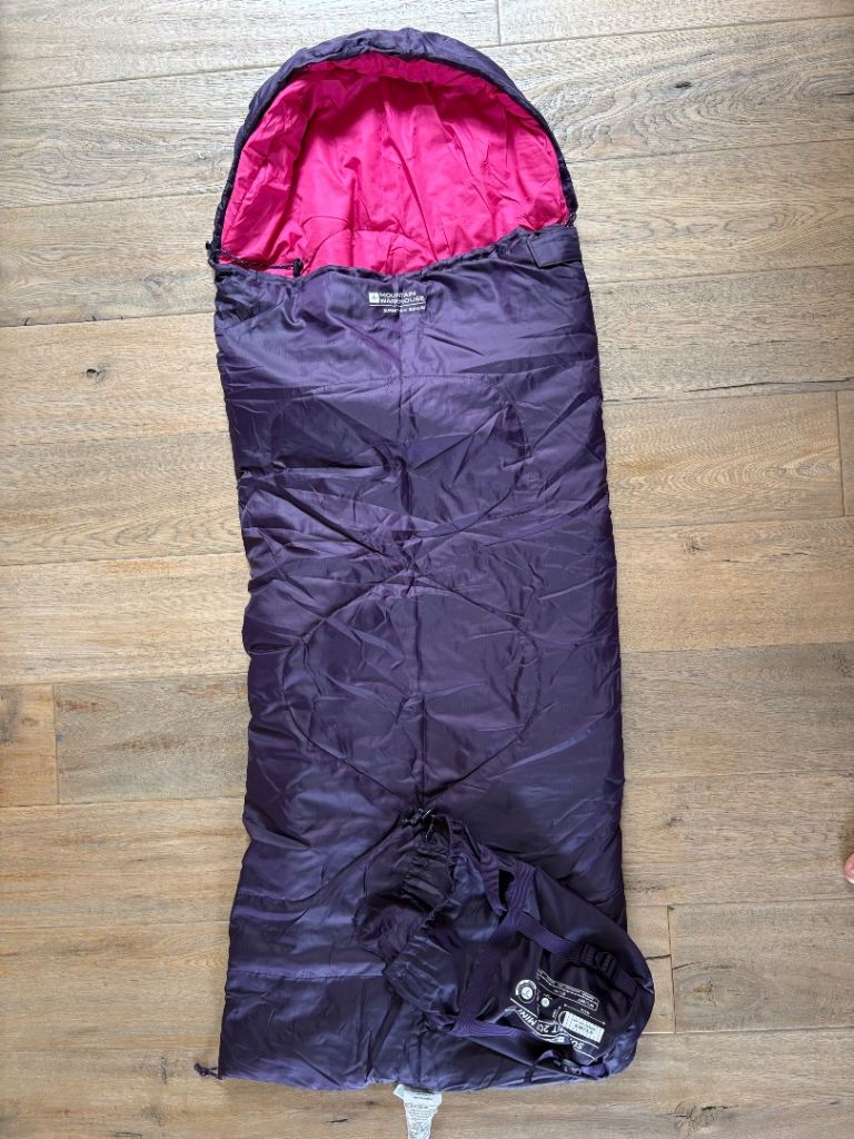 Mountain Warehouse Sleeping Bag – Purple, Good Condition