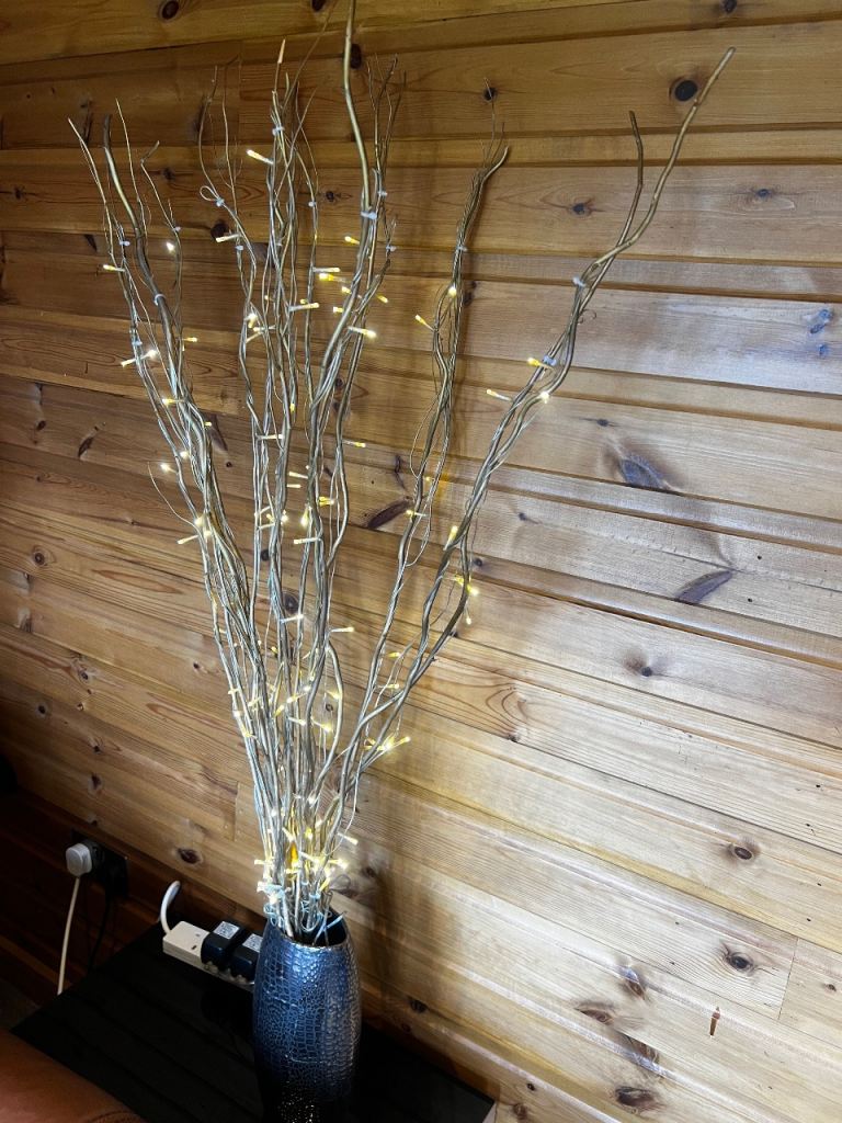 Large vase tree twig fairy lights decorative lamp 