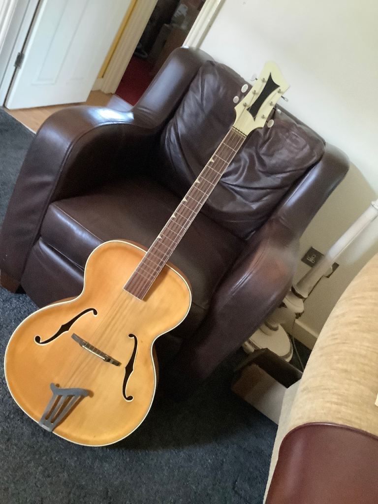 Vintage Archtop Acoustic Guitar Martin Graubner Lux German 1950’s 60’s f hole 