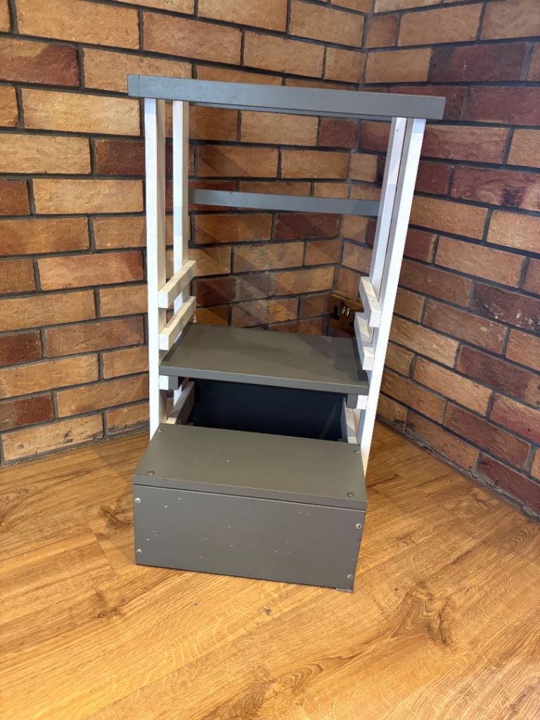 Kids Wooden Learning Tower / Step Stool with Storage