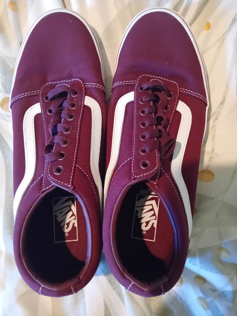 Vans Old Skool Trainers – Burgundy, Good Condition