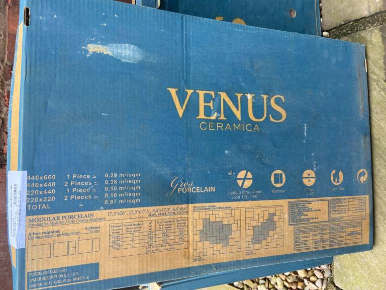 Porcelain Slate-Effect Floor Tiles – Venus Ceramica – Surplus Kitchen Tiles