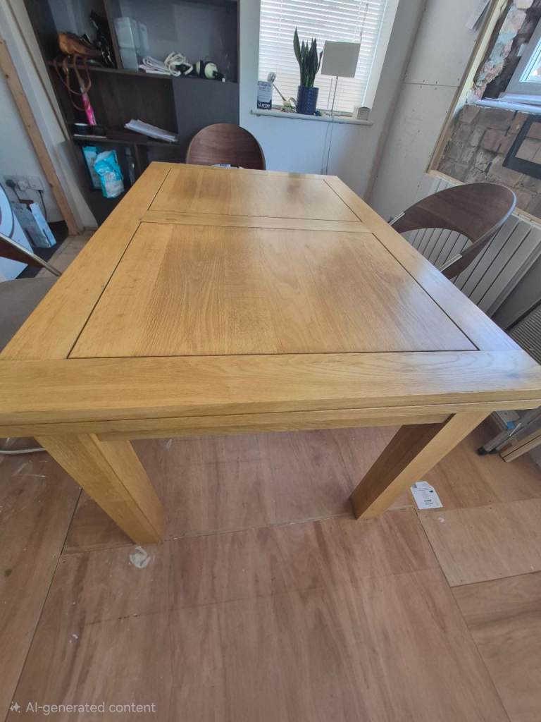 Solid oak dining table
