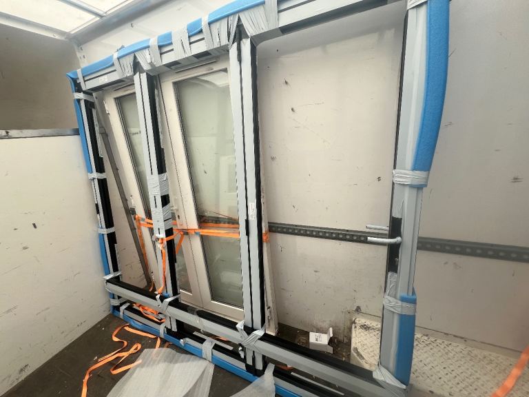 Black aluminium bi-folding doors BRAND NEW