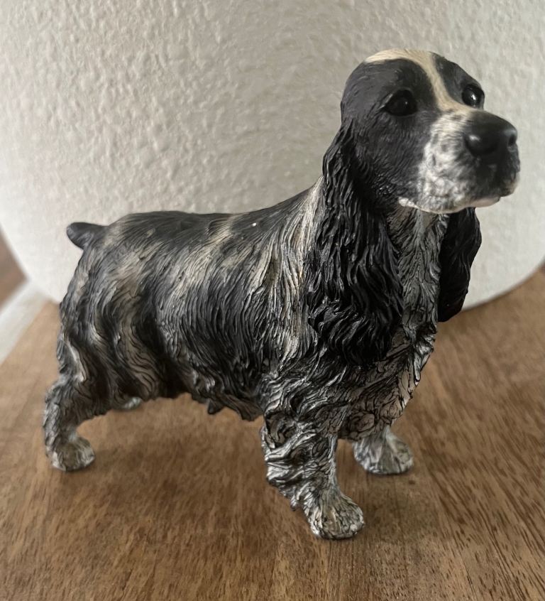 Border Fine Arts Standing Cocker Spaniel Figurine - Blue Roan Dog