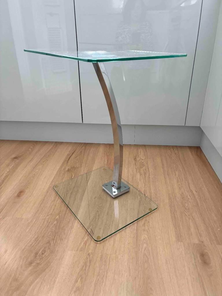 Glass side table