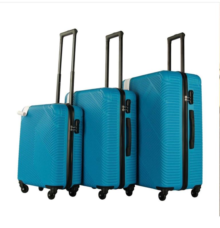 Brand New 3-Piece Hard Shell Luggage Set – Blue | 20”/24”/28” Suitcases
