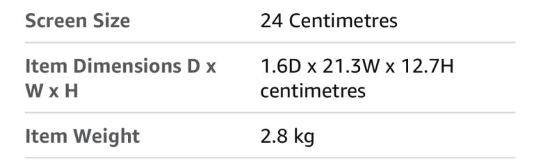 HP 24f Ultraslim Full HD Monitor (1920 x1080) 23.8 Inch (1 HDMI, 1 VGA) - Silver/Black