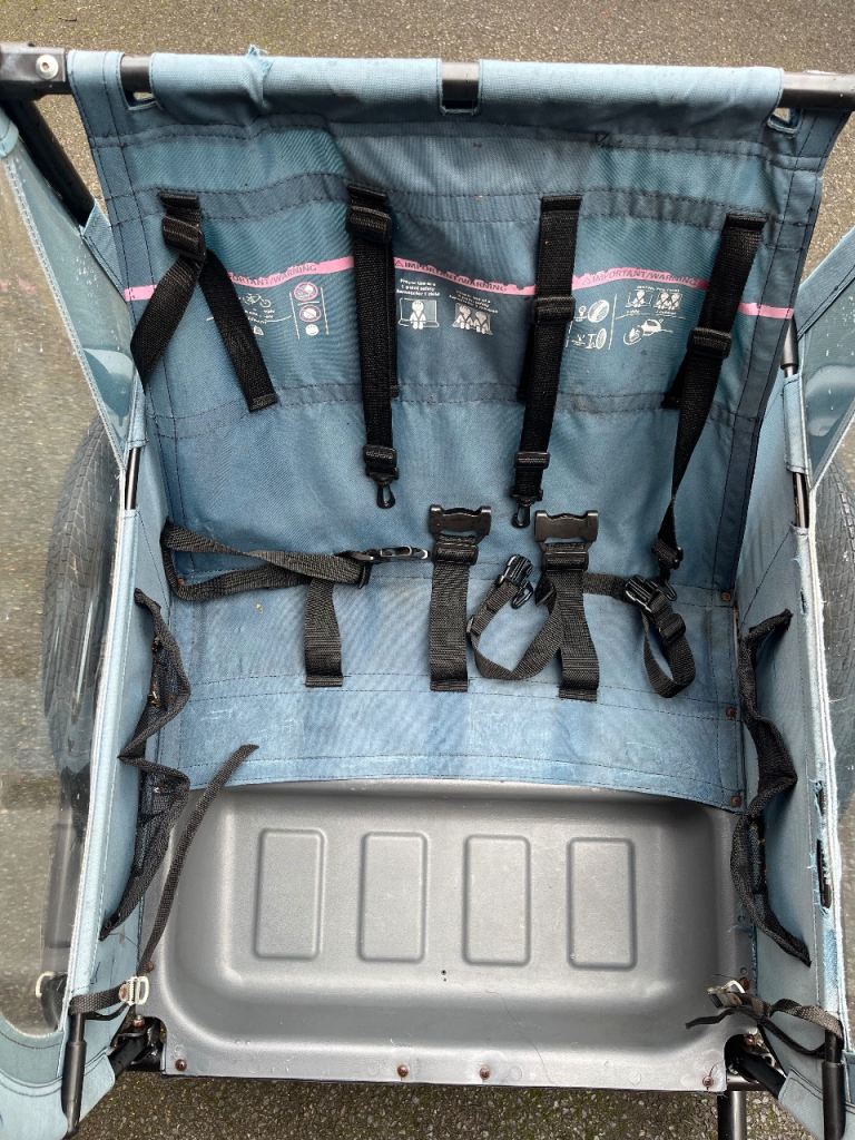 Child Bike Trailer – Blue, Good Condition