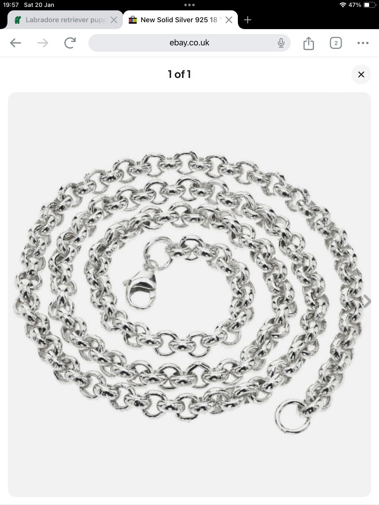 New Heavy Solid Silver 18” Belcher Chain 
