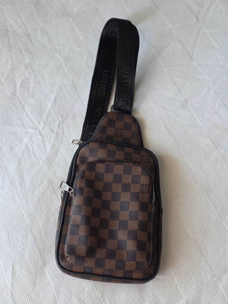 Louis Vuitton Crossbody Bag – Brown Check Pattern, Good Condition