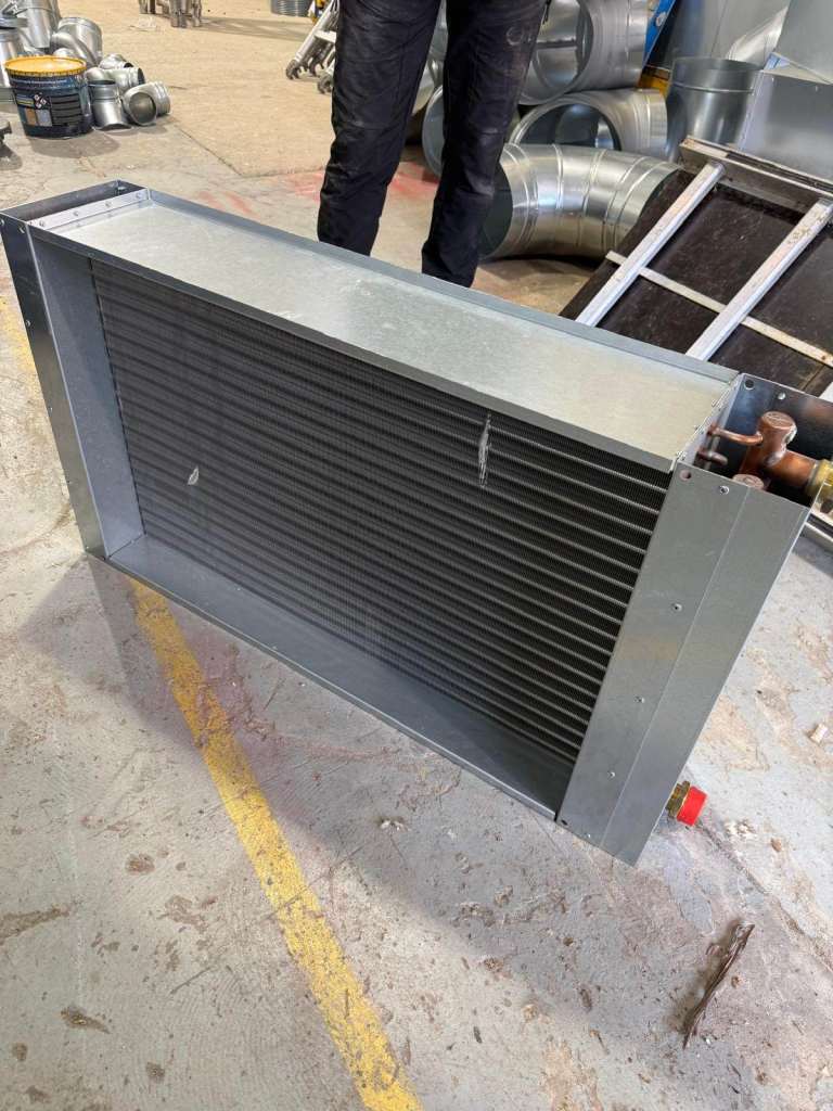 S&P Heater Battery / Hot Water Coil 800x500mm – Commercial HVAC Duct Heater