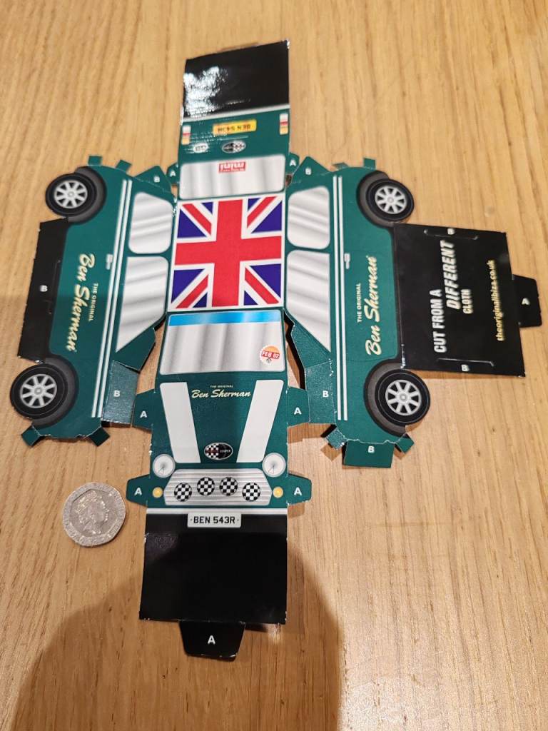 Ben Sherman Classic Mini Cooper card model