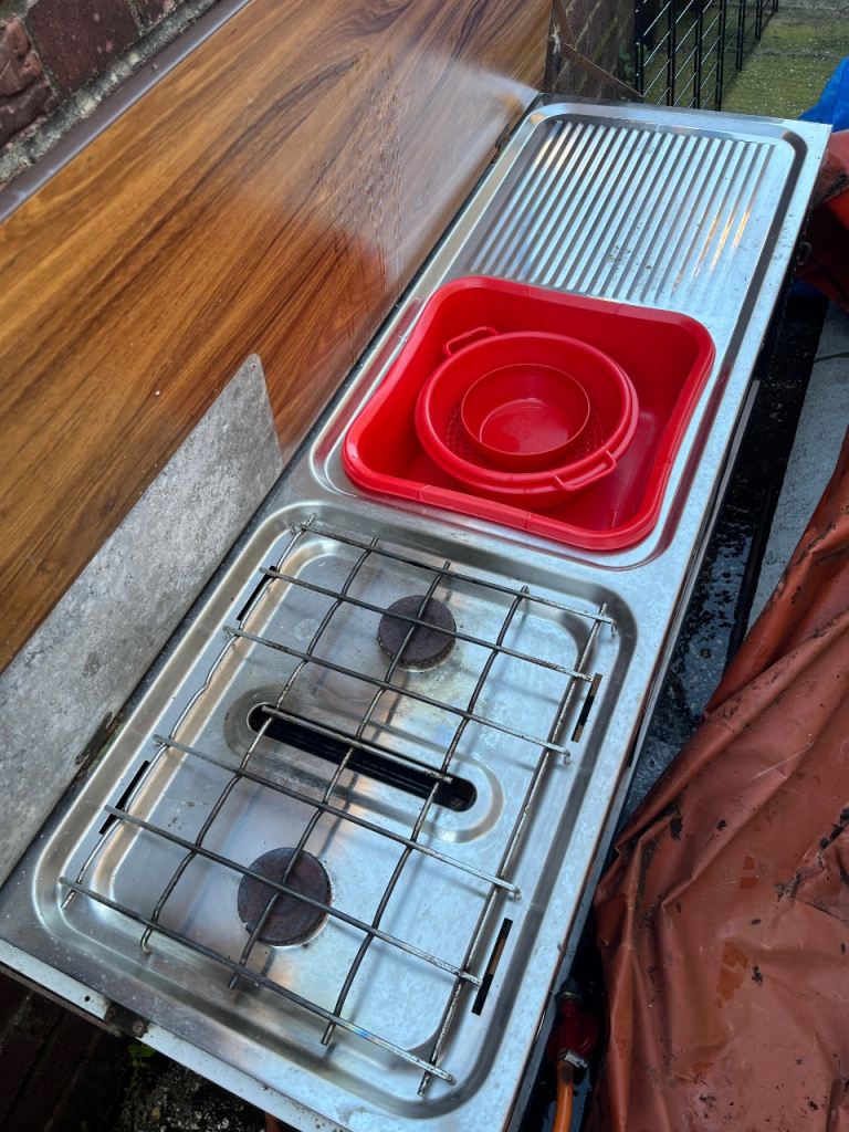 Conway trailer tent kitchen unit